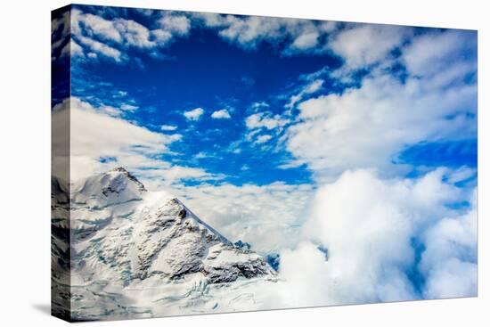 Aerial View of Glacier Peak on Fox Glacier, South Island, New Zealand, Pacific-Laura Grier-Premier Image Canvas