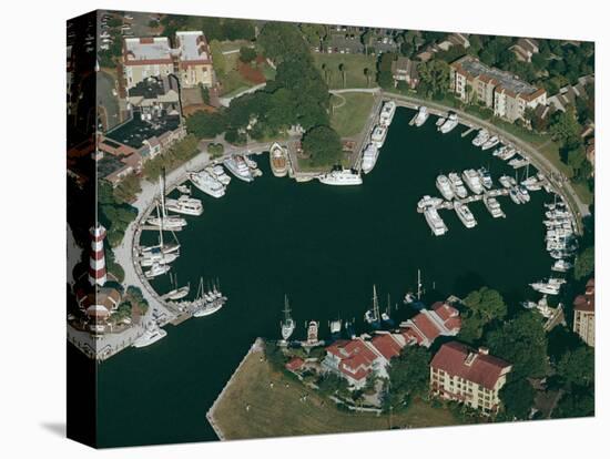Aerial View of Hilton Head Harbour Town, South Carolina, USA-Kim Hart-Premier Image Canvas
