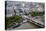 Aerial View of Hungerford Bridge over the Thames and Charing Cross Station, London-Felipe Rodriguez-Premier Image Canvas