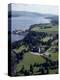 Aerial View of Inverary Castle and Loch Fyne, Inverary, Scotland, United Kingdom-Adam Woolfitt-Premier Image Canvas