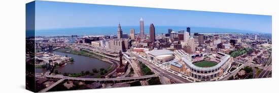 Aerial View of Jacobs Field, Cleveland, Ohio, USA-null-Premier Image Canvas