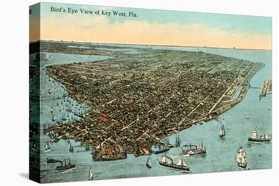 Aerial View of Key West, Florida-null-Stretched Canvas
