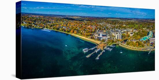 Aerial view of Lake Geneva, Walworth County, Wisconsin, USA-null-Premier Image Canvas