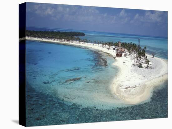 Aerial View of Lighthouse Reef, Belize-Greg Johnston-Premier Image Canvas