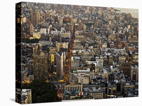 Aerial view of Manhattan, NYC-Michel Setboun-Stretched Canvas