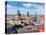 Aerial View of Munich over Theatine Church of St. Cajetan (Theatinerkirche St. Kajetan) and Odeonpl-f9photos-Premier Image Canvas