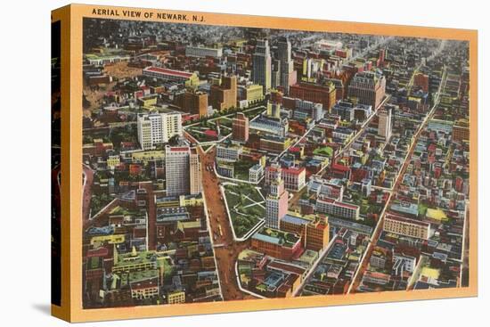 Aerial View of Newark, New Jersey-null-Stretched Canvas