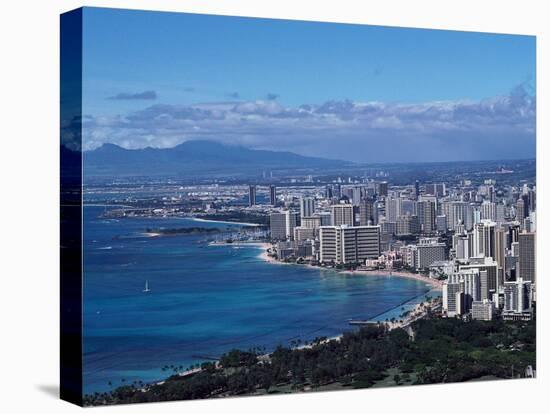 Aerial View of Oahu, Honolulu, HI-Barry Winiker-Premier Image Canvas