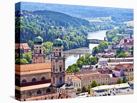 Aerial View of Passau, Germany-Miva Stock-Premier Image Canvas