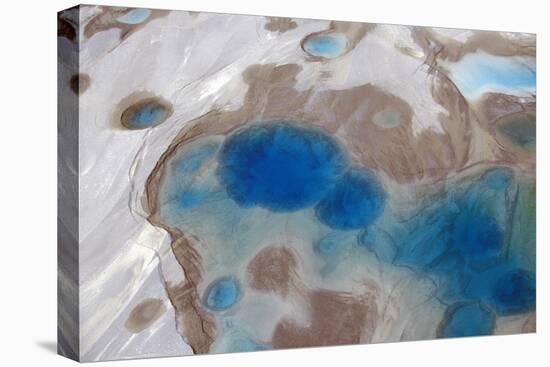 Aerial View of Silt and Turquoise Water in an Alaska Glacier, Alaska-Joseph Sohm-Premier Image Canvas