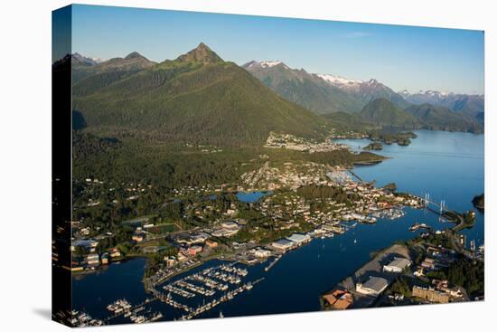 Aerial view of Sitka, Baranof Island, Alexander Archipelago, Southeast Alaska, USA-Mark A Johnson-Premier Image Canvas