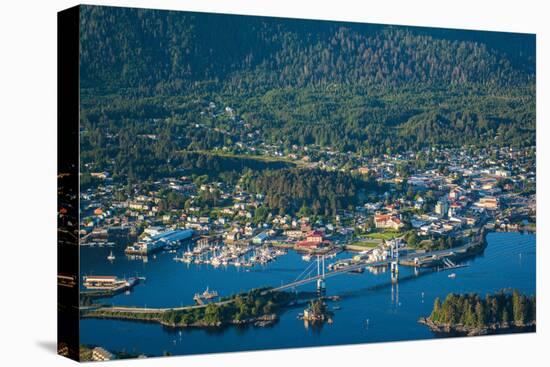 Aerial view of Sitka, Baranof Island, Alexander Archipelago, Southeast Alaska, USA-Mark A Johnson-Premier Image Canvas