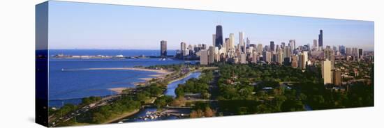 Aerial View of Skyline, Chicago, Illinois, USA-null-Premier Image Canvas