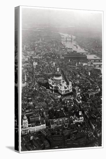 Aerial View of St Paul's Cathedral, London, from a Zeppelin, 1931-null-Premier Image Canvas