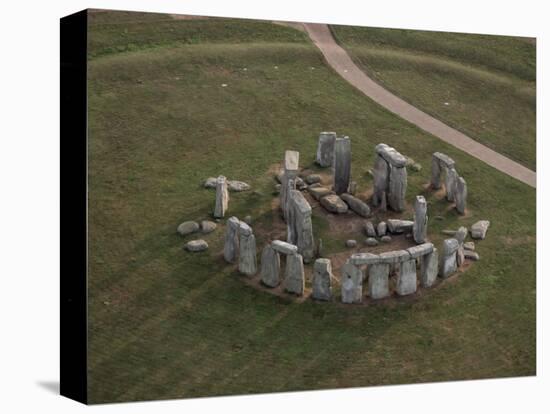 Aerial View of Stonehenge, Unesco World Heritage Site, Salisbury Plain, Wiltshire, England-Adam Woolfitt-Premier Image Canvas