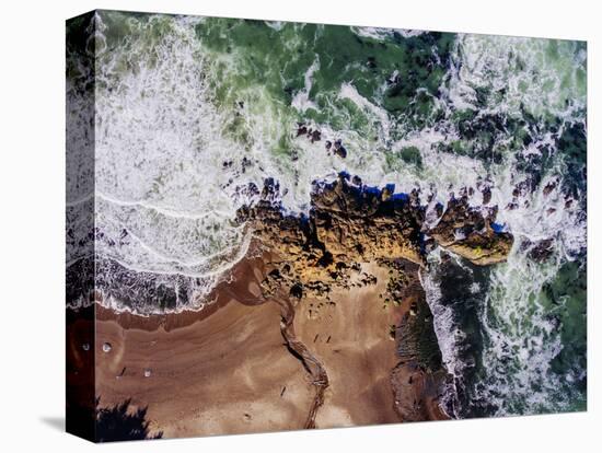 Aerial view of the beach, Newport, Lincoln County, Oregon, USA-Panoramic Images-Premier Image Canvas