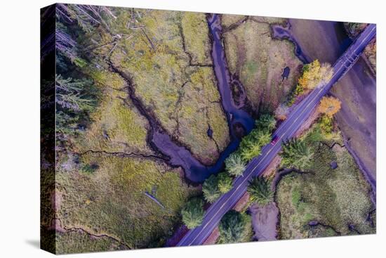 Aerial view of the Coastal Highway, HWY 101, Olympic Peninsula, Washington State, USA-Panoramic Images-Premier Image Canvas