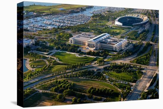 Aerial View of the Field Museum and Soldier Field, Chicago, Cook County, Illinois, Usa-null-Stretched Canvas