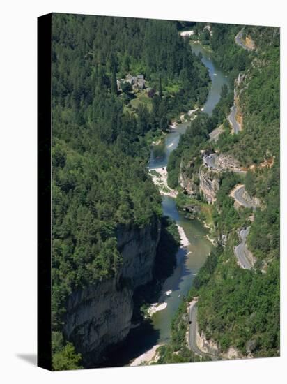 Aerial View of the Gorges Du Tarn from Roc Des Hourtous, in Lozere, Languedoc Roussillon, France-David Hughes-Premier Image Canvas