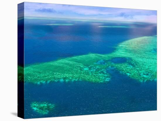 Aerial View of the Great Barrier Reef, Queensland, Australia-Miva Stock-Premier Image Canvas
