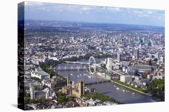 Aerial View of the Houses of Parliament-Peter Barritt-Premier Image Canvas