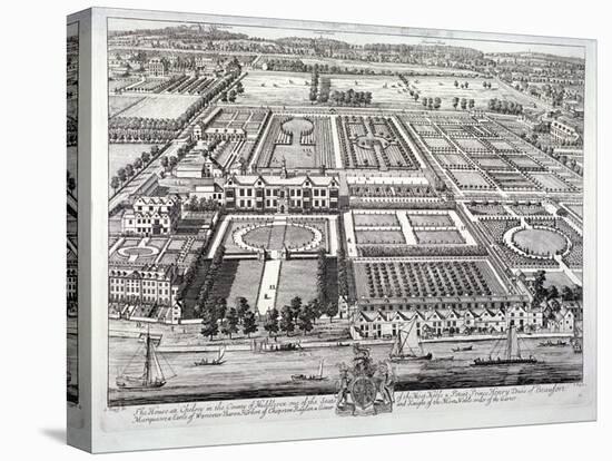 Aerial View of the Seat of the Dukes of Beaufort, Chelsea, London, C1720-Johannes Kip-Premier Image Canvas