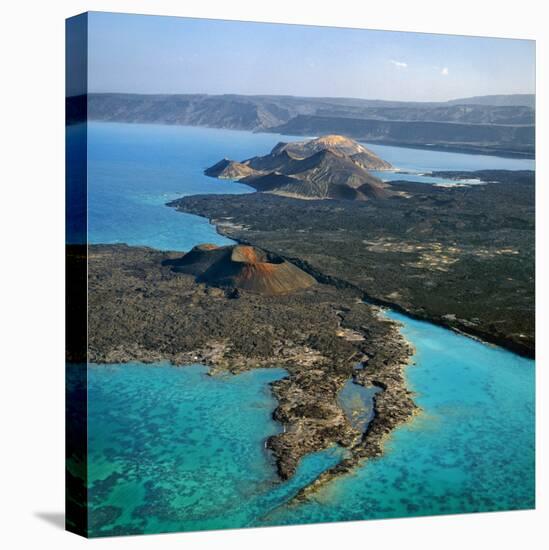 Aerial View of the Volcanic Cones at the Inlet of Ghoubbet El Kharab-Nigel Pavitt-Premier Image Canvas