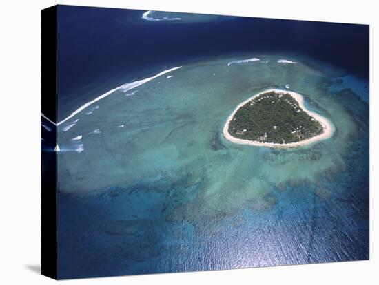 Aerial View of Tropical Island, Tavarua Island, Fiji-Neil Farrin-Premier Image Canvas