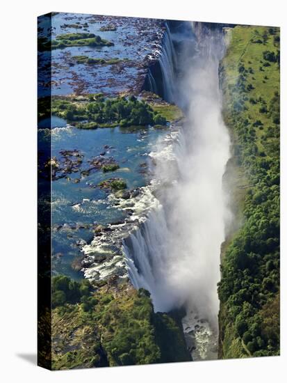 Aerial View of Victoria Falls, Waterfall, and the Zambesi River, Zimbabwe-Miva Stock-Premier Image Canvas