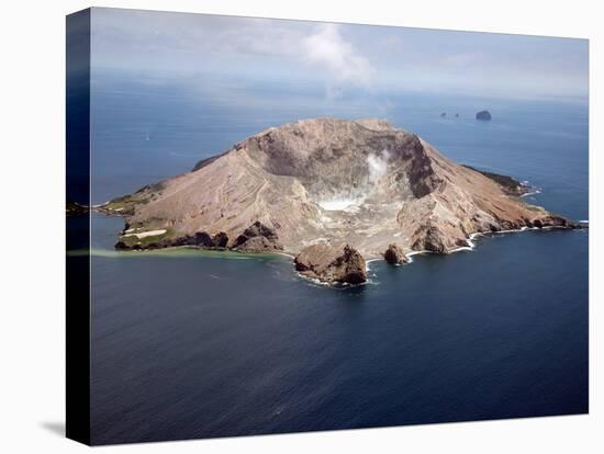 Aerial View of White Island Volcano with Central Acidic Crater Lake, Bay of Plenty, New Zealand-Stocktrek Images-Premier Image Canvas