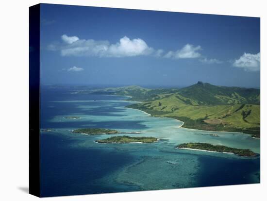 Aerial View over Yasawa Island, Fiji, Pacific Islands, Pacific-Strachan James-Premier Image Canvas