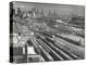 Aerial View Overlooking Network of Tracks for 20 Major Railroads Converging on Union Station-Andreas Feininger-Premier Image Canvas