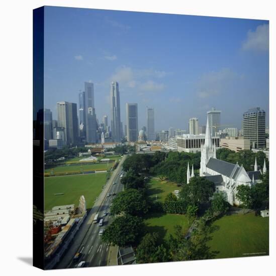 Aerial View, Singapore, Asia-David Lomax-Premier Image Canvas