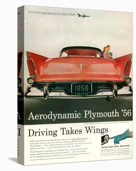 Aerodynamic Plymouth '56-null-Stretched Canvas