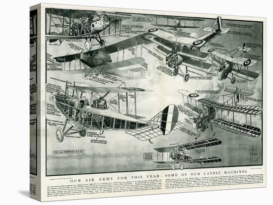 Aeroplanes of 1918-S.W. Clatworthy-Stretched Canvas