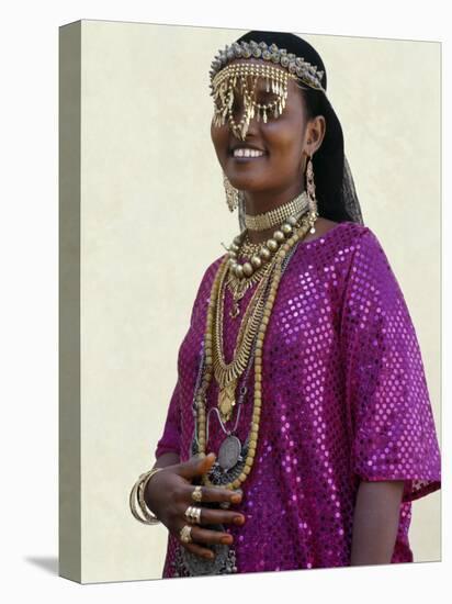Afar Girl from Sultanate of Tadjoura Wears Exotic Gold Jewellery for Marriage-Nigel Pavitt-Premier Image Canvas