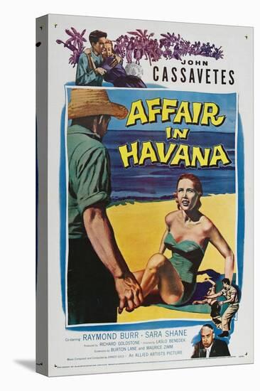 Affair in Havana, John Cassavetes, Sara Shane, Raymond Burr, 1957-null-Stretched Canvas