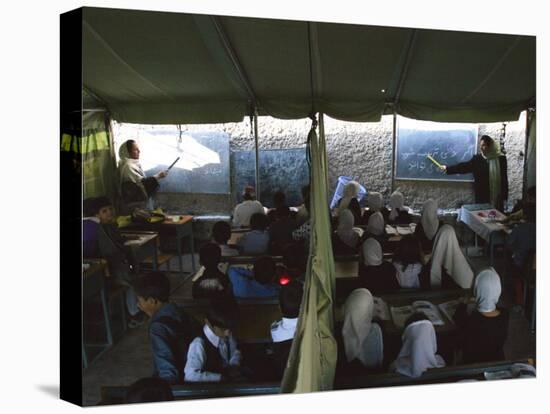 Afghan Teachers Give a Language Lesson to Boys and Girls-Rodrigo Abd-Premier Image Canvas