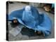 Afghans Girls Look out from the Burqa of Their Mother-null-Premier Image Canvas