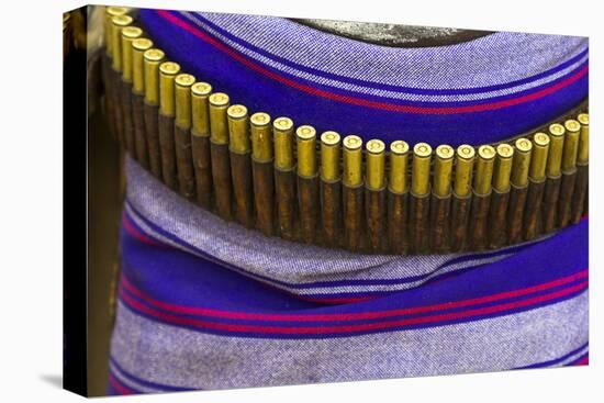 Africa, Ethiopia, Southern Omo, Karo Tribe. Cartridge belt with cartridges worn by a Karo man.-Ellen Goff-Premier Image Canvas