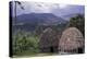 Africa, Ethiopia. Thatch huts of the Dorze tribe overlook the mountainous areas.-Janis Miglavs-Premier Image Canvas