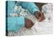 Africa, Gambia, Banjul. Close-up of Woman tying fabric for dyeing.-Alida Latham-Premier Image Canvas