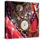 Africa, Kenya, Masai Mara National Reserve. Masai tribal jewelry and ornamentation.-Emily Wilson-Premier Image Canvas