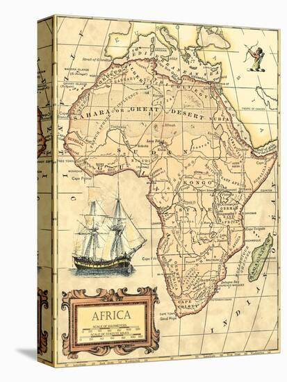 Africa Map-Vision Studio-Stretched Canvas