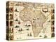 Africa - Panoramic Map - Africa-Lantern Press-Stretched Canvas