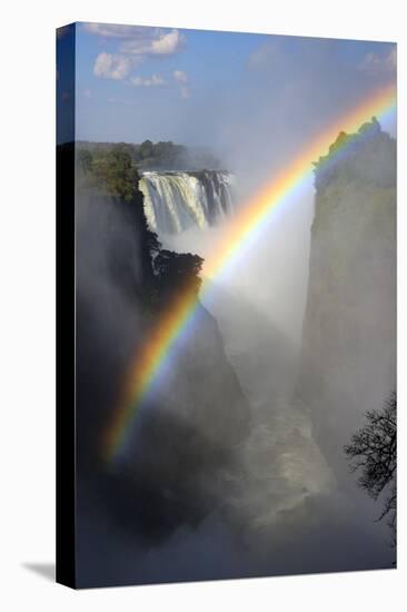 Africa, Zimbabwe, Victoria Falls. Rainbow over Falls-Jaynes Gallery-Premier Image Canvas