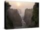 Africa, Zimbabwe, Victoria Falls. View of Waterfalls at Sunrise-Jaynes Gallery-Premier Image Canvas