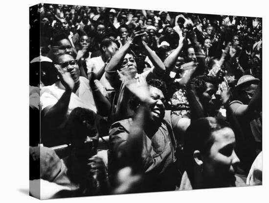 African American Women at Meeting During Bus Boycott-Grey Villet-Premier Image Canvas