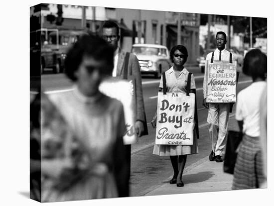 African Americans Connected with Core and Naacp Picketing Grants and its Lunch Counter-null-Premier Image Canvas