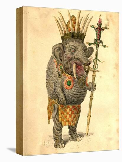 African Elephant 1873 'Missing Links' Parade Costume Design-Charles Briton-Premier Image Canvas